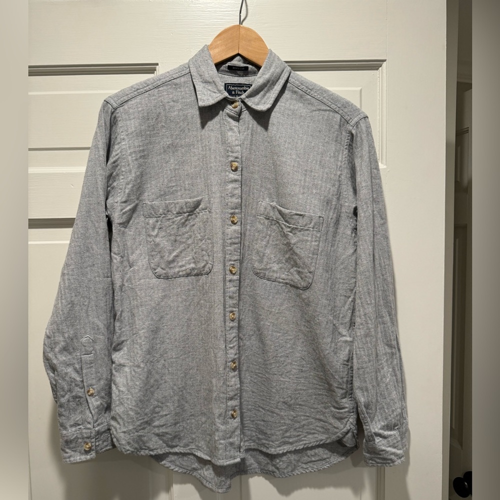 Abercrombie & Fitch Houndstooth Boyfriend Flannel | Size S